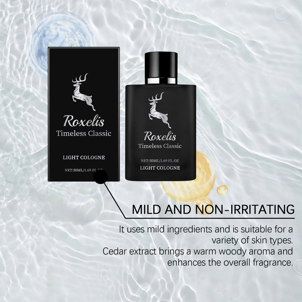 Roxelis Charm Perfume Classic cologne with a natural fresh scent that exudes elegance and long-lasting fragrance, perfect for casual dates